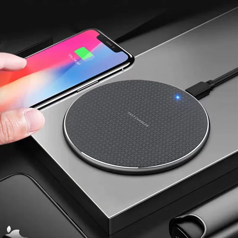 

Qi Wireless Charger For iPhone 8 X XR XS Max QC3.0 10W Fast Wireless Charging for Samsung S9 S8 Note 9 S10 USB Charger Pad