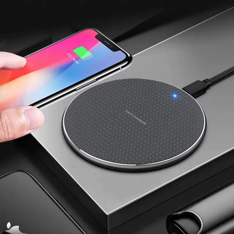 10W Qi Wireless Charger For iPhone 8 X XR XS Max QC3.0 10W Fast Wireless Charging for Samsung S9 S8 