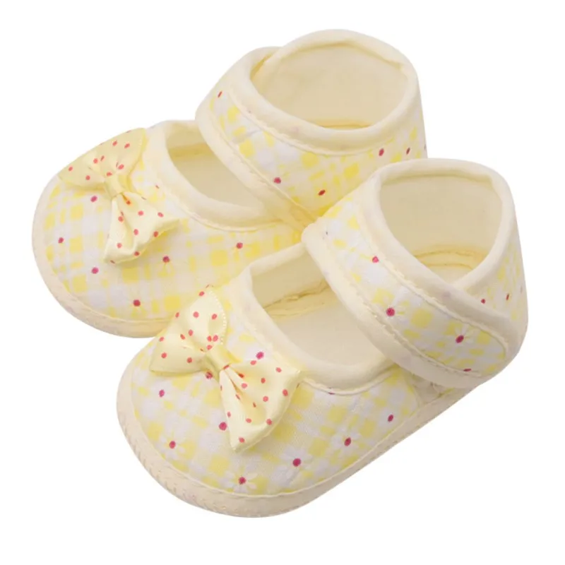 Детские Первые ходунки Принцесса Розовый Белый кроватки обувь для новорожденных девочек мягкие ползунки 0-18 м