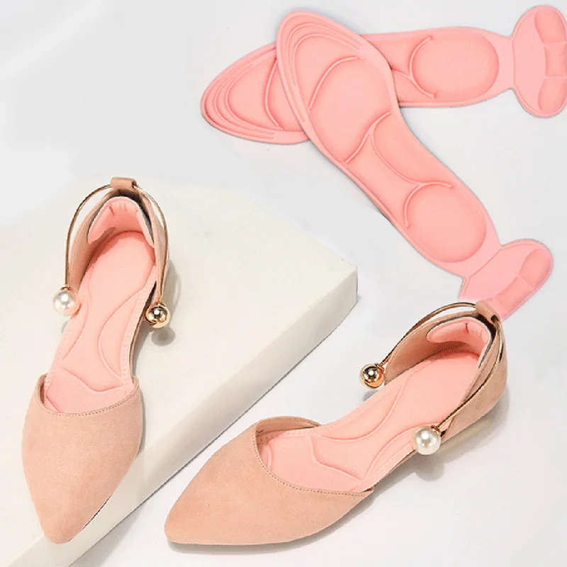 Women's 4D Foot Arch Massage Insole DIY Cut Pain-proof Heel Sponge Two-in-One High-heeled | Обувь