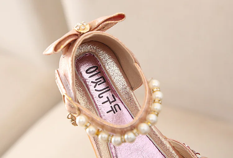new girls sandals princess baby girl shoes Toddler Infant Kids Pearl Bling Sequins Single Princess Shoes Sandals