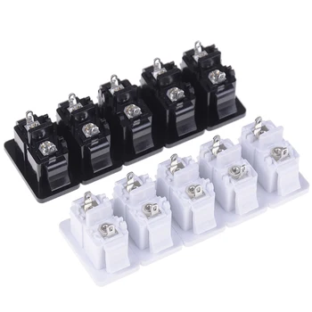 

5Pcs AC250V 2.5A IEC320 C8 Male 2 Pins Black Power Inlet Socket Panel Embedded