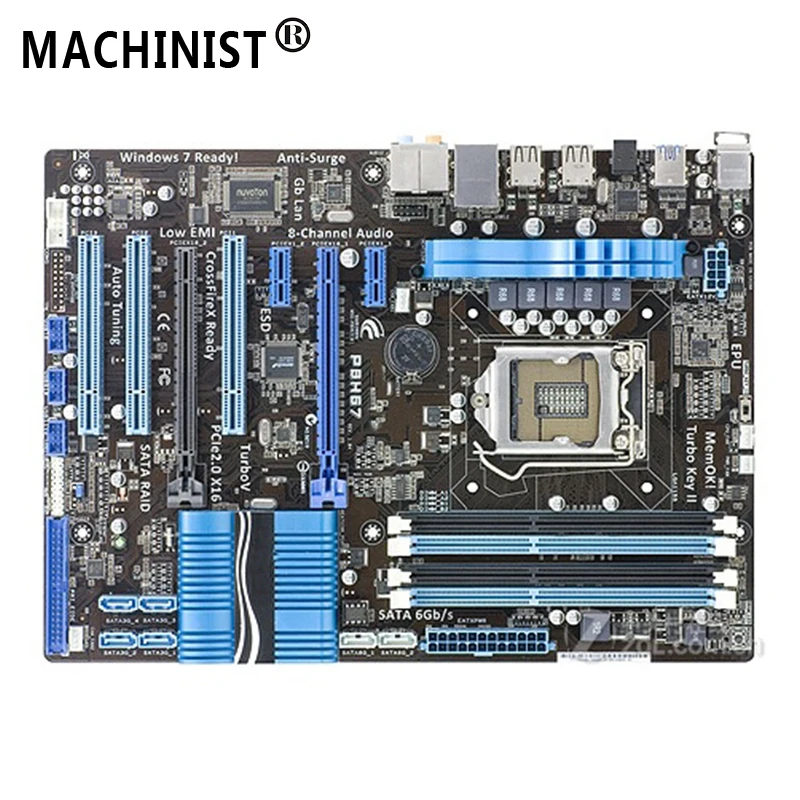 

For ASUS P8H67 Desktop motherboard MB Intel H67 LGA 1155 ATX DDR3 32GB SATA3.0 USB3.0 100% fully Tested Free shipping
