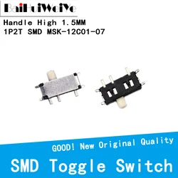 Micro interrupteur à bascule coulissant Horizontal Miniature, 50 pièces, MSK 12C01 07 MSK 12C01 SMD, 7 broches, 2 positions On OFF, 1P2T H = 1.5MM 