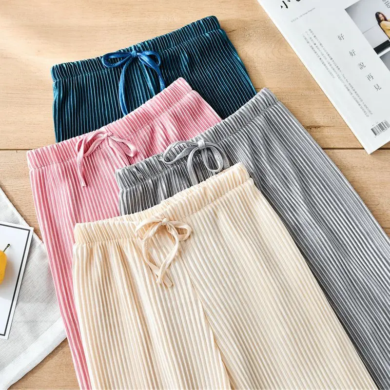 Girls Pants Kids Pants Girls Trousers Summer Children Anti Mosquito Thin Casual Loose Knitted