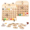 Nordic Wooden Calendar 2022 Early Learning Toys Date Weather Cognitive Art Ornament Wall Hanging Education Toy For Kid Room Gift 1