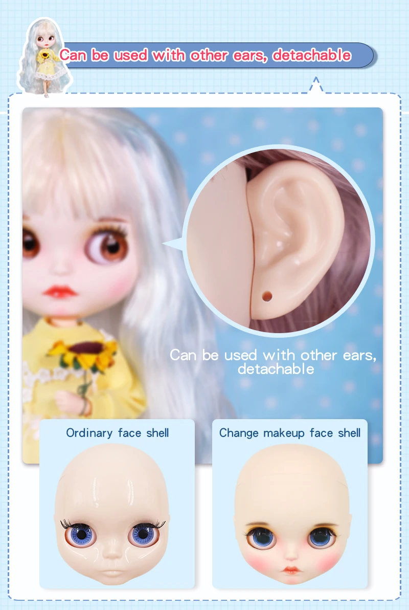 Judith – Premium Custom Neo Blythe Doll with Multi-Color Hair, White Skin & Matte Cute Face 4