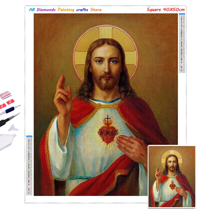 Diy Diamond Painting Jesus Photos Home Decor 5D Full Square/Round Diamont Embroidery Religion Cross Stitch Mosaic Handmade Gifts 