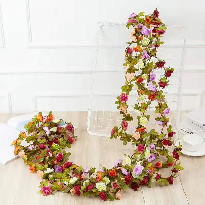 1pcs2.2m 45 artificial rose vines for wall decoration garden wedding home | Дом и сад