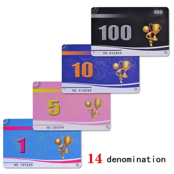 

10PC/SET PVC Entertainment Poker Chips Card Mahjong Board Game Counters PVC Cards Fun Family Party Game 14denomination