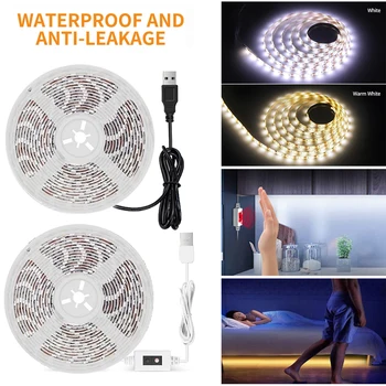 

LED Strip Light Tape Waterproof Hand Sweep Switch Wardrobe Sensor Ribbons Light Luces Led Ribbons Wardrobe Lamp