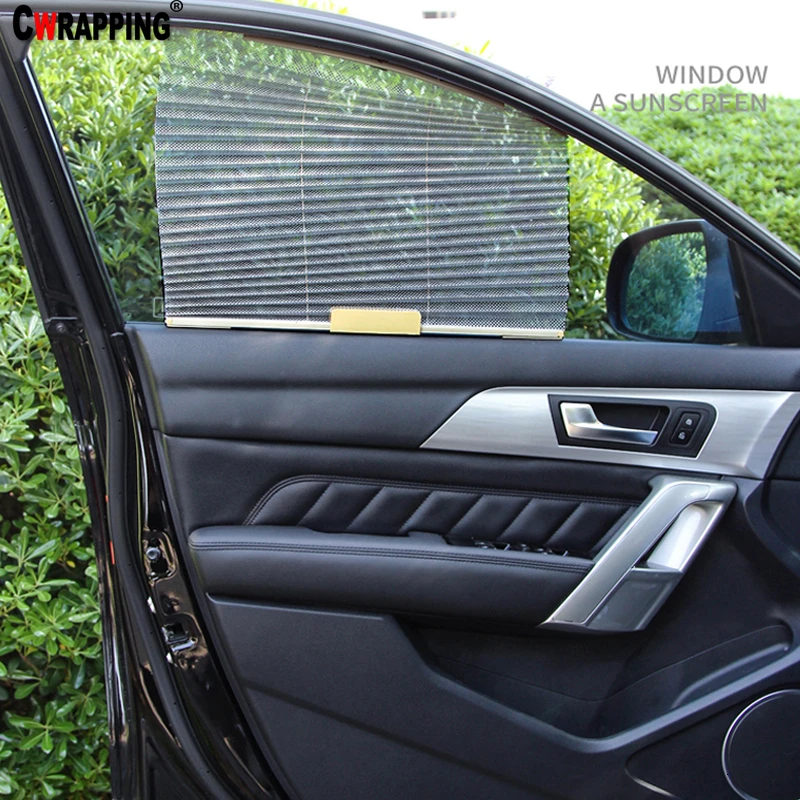 

1PCS 64*46CM Car Sunshade Blinds Curtains Retractable UV Protection Cover Sun Shield Black For Vehicle Side Windows