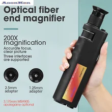 200x Fiber Optical Inspection Microscope LED Illumination Anti Slip Rubber AUA-200X
