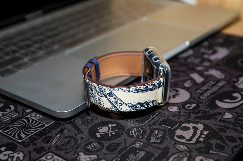 Ремешок из коровьей кожи для Apple Watch Band 44 мм iwatch Series 5 4 3 2 1 умные Аксессуары 42 мм петля 38 мм Замена браслета 40 мм