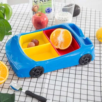 

Novel Car Plate Children Unbreakable Dishes and Plates Blue Pink Kids Tableware Birthday Gift DEC560