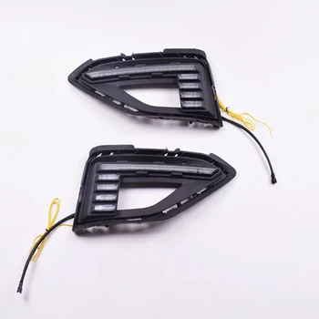 

For Volkswagen VW Jetta Sagitar 2019 12V Car DRL Lamp LED Daytime Running Light Dynamic Yellow Turn Signal Relay