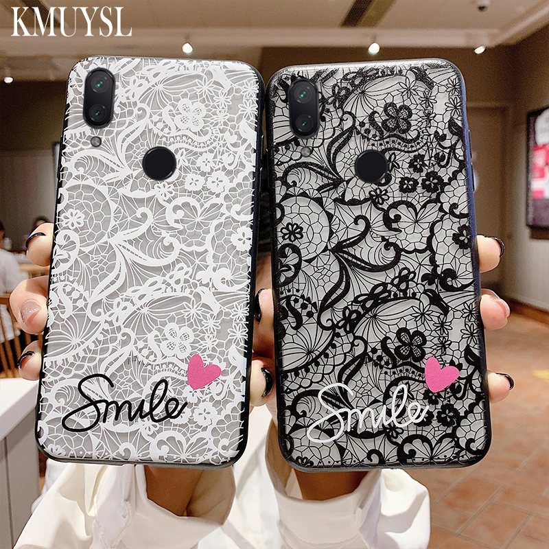 

Cases For Xiaomi Mi 9 8 SE A2 Lite A1 Redmi 7 7A 6A Note 5 Note6 Pro 3D Relief Lace Flower Case For Redmi Note 7 Pro S2 GO Cover