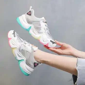 

Low Top Woman Tennis Shoes Fly Weaving Sneakers 2020 Brand Fashion Summer Shoes Comfortable Women's Sneaker Trendy Non-slip X35