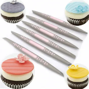

6Pcs/Set Soft Tip Carving Molding Pen Cake Fondant Sugar Craft Cupcake Decoration Kitchen Cake Baking Supplies Tool