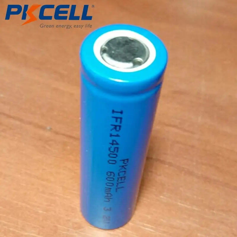 4Pcs/Lot PKCELL IFR14500 14500 600mAh AA 3.2V Lithium iron phosphate power battery rechargeable batteries for Electric Shaver