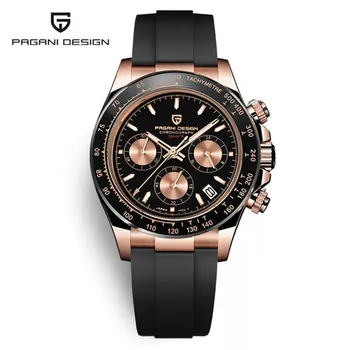 

PAGANI Design Top Brands Black Men Watches Luxury Quartz Daytona watch men Sport Chronograph 100M Waterproof wristwatch PD-1664