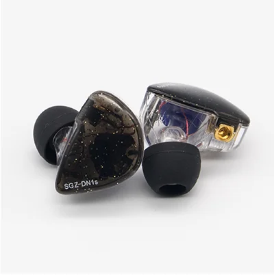 Transparent Black Аурикулярный hidrido BGVP HIFI DN1S MMCX mcaz desmontable контроллер dinavico de armadura equilibrado IEMs resina Shell Multic - Цвет: Transparent Black