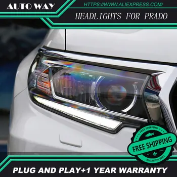 

Car Styling Prado HID LED Toyota Prado headlight HID Hernia lamp accessory Headlights case for Toyota Prado LC200 2018