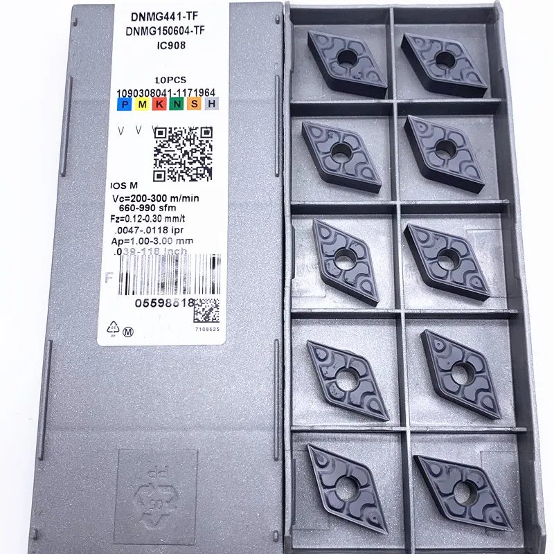 Hartmetalle insatz dnmg150604 dnmg150608 tf ic907 Hochwertiges CNC-Drehmaschine nteil werkzeug dnmg 150604/150608 ic908 Dreh fräsmaschine