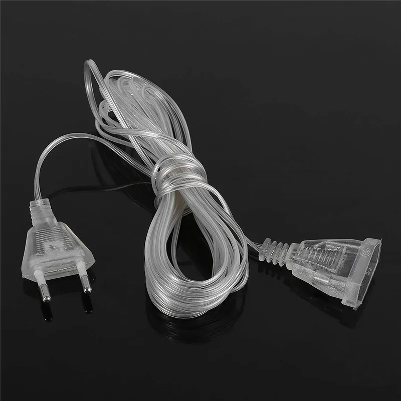 3M Power Garland Extension Lengthened Line Cable EU Plug 220V/US Plug 110V Extender Wire For Christmas Lights Wedding Decoration 3M Power Garland Extension Lengthened Line Cable EU Plug 220V/US Plug 110V Extender Wire For Christmas Lights Wedding Decoration