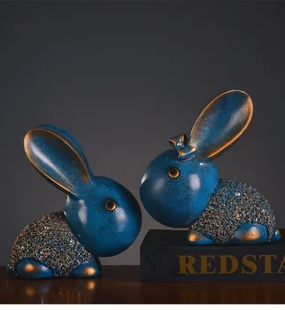 

Resin decoration beautiful rabbits Family Art Decoration fashion rabbits Resin art High-end Handicraft