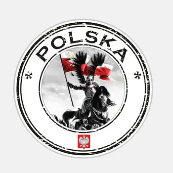 

DAWASARU Accessories Round Poland Polska Husarz Decal Car Sticker Custom Sunscreen Waterproof Car Accessories Window 11CM*11CM