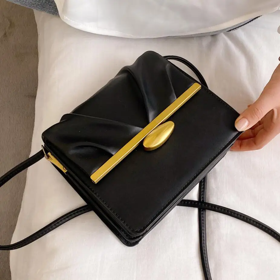 

Contrast color Leather Crossbody Bags For Women 2020 Travel Handbag Fashion Simple Shoulder Messenger Bag Ladies Cross Body Bag