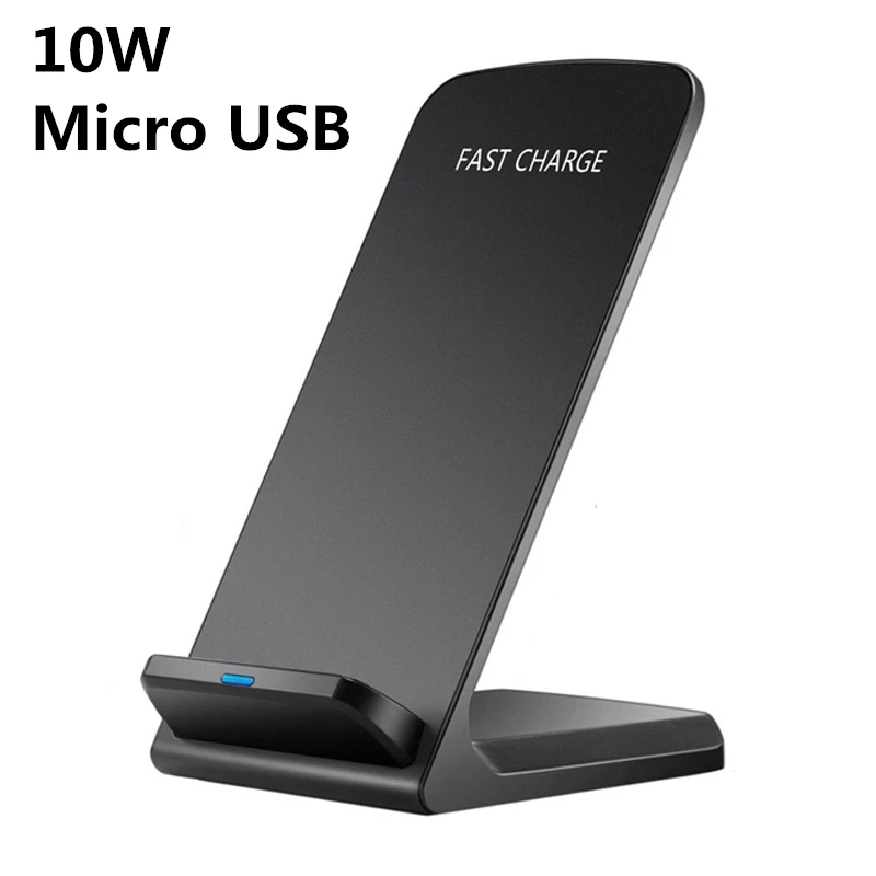 10W Micro USB Беспроводное зарядное устройство FDGAO 15W Qi для samsung S9 S10 iPhone 11 X XS MAX XR 8 для Xiaomi Mi 9 huawei P30 Pro 10W быстрая зарядка подставка - Цвет: 10W Micro USB