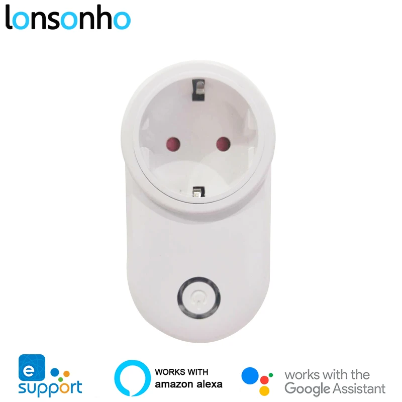 Смарт-розетка Lonsonho eWeLink Wifi ЕС США Великобритания совместимая с Alexa Google Home мини