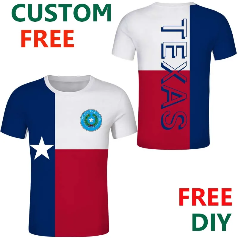 Флаг штата Техас мужской футболка пользовательские Штаты Houston Dallas-Форт сусла
