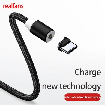 

realfans Magnetic Fast Charging Cable Micro USB Type C Magnet Charger