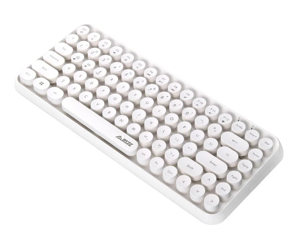 Ajazz 308i Bluetooth беспроводная клавиатура 84 классические круглые клавиши Автоматический Режим сна Энергосбережение Совместимость с Windows/iOS/Android/Mac