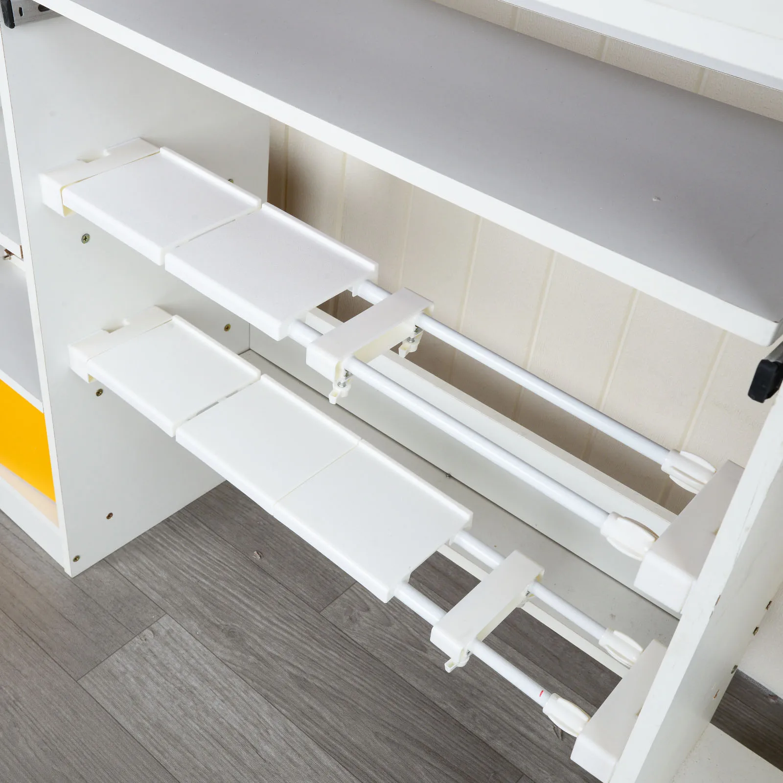 Adjustable Closet Organizer Storage Shelf Space Saving Wardrobe Wall Mounted Rack Kitchen Home Decorative Cabinet Holders