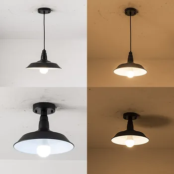 

Nordic Retro Ceiling Lights Industrial Bulb Home restaurant Bar Cafe Shop Lighting Black E27 Ceiling Light Vintage