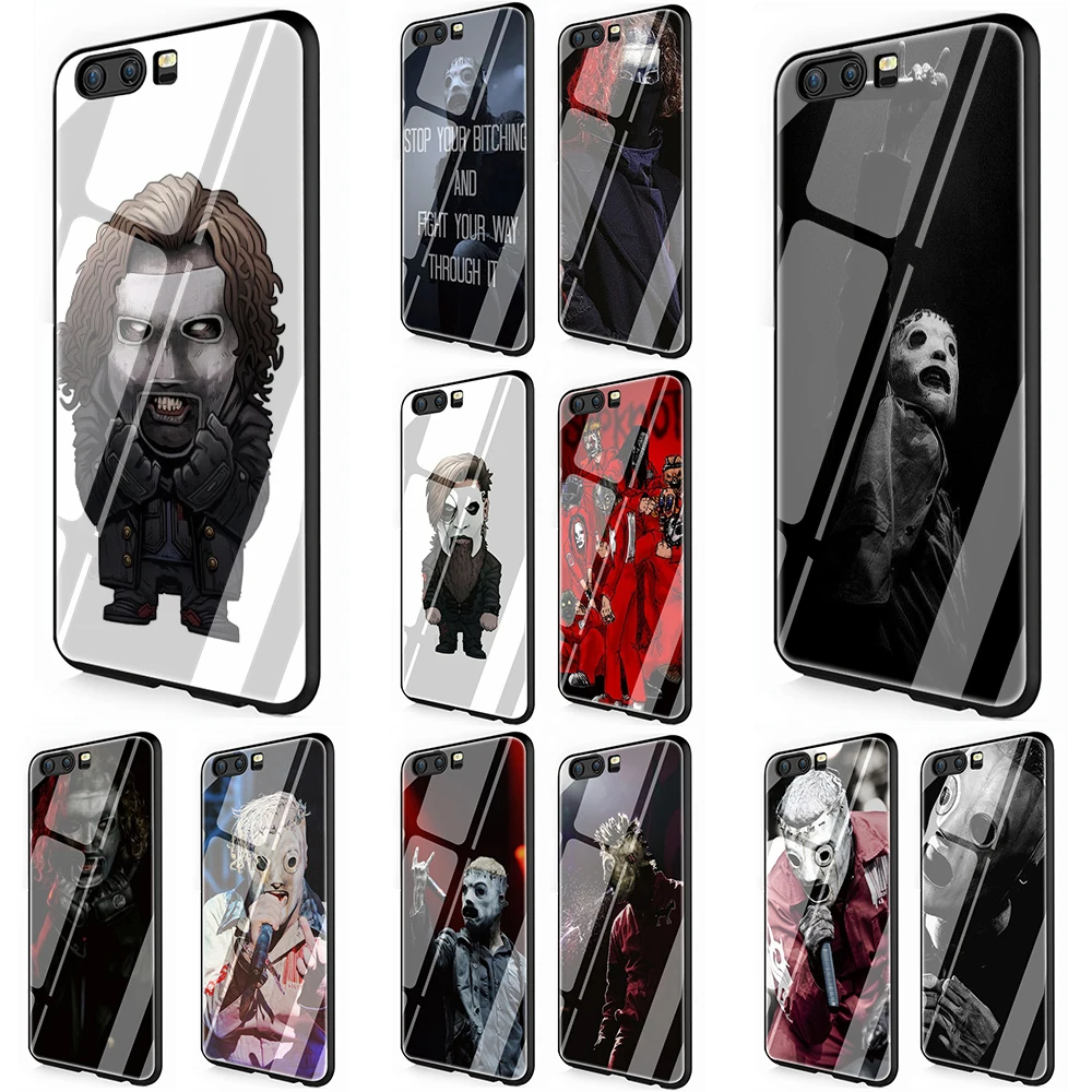 Чехол для телефона из закаленного стекла с музыкой Slipknot Corey Huawei Y6 Y9 Honor 8X 7A 9 10 P10 P20