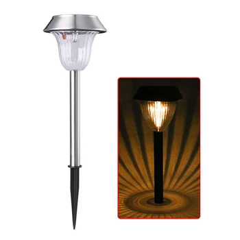 

Stainless steel solar lawn lamp home garden decoration lamp outdoor waterproof LED lamp 2pcs