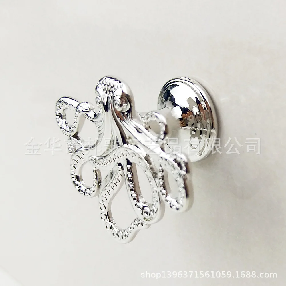 Oceans Series Single Hole Handle New Style Zinc Alloy Octopus Handle Bedside Cabinet Handle Wardrobe Handle