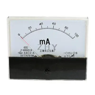 

Current Measurement DC 0-100MA Scale Milli Ampere Ammeter Panel Meter