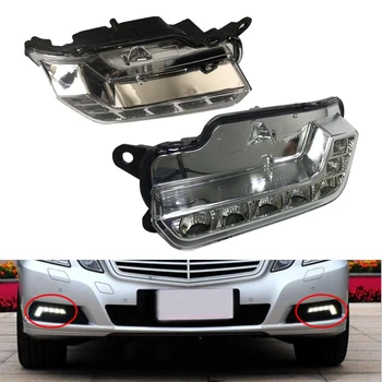 

2pcs 2128200756 Front Bumper Daytime Running Light DRL Fog Lamp 2128200856 Fit For Mercedes-Benz E Class W212 2009-2012 2013