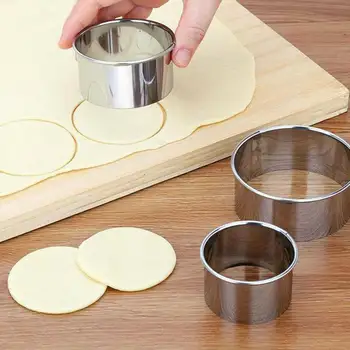 

5pcs Cookie Cutter Mold Set Stainless Steel Circle Round Shape Biscuit Cake Fondant Mould Kitchen DIY Baking Pastry Cake Tools