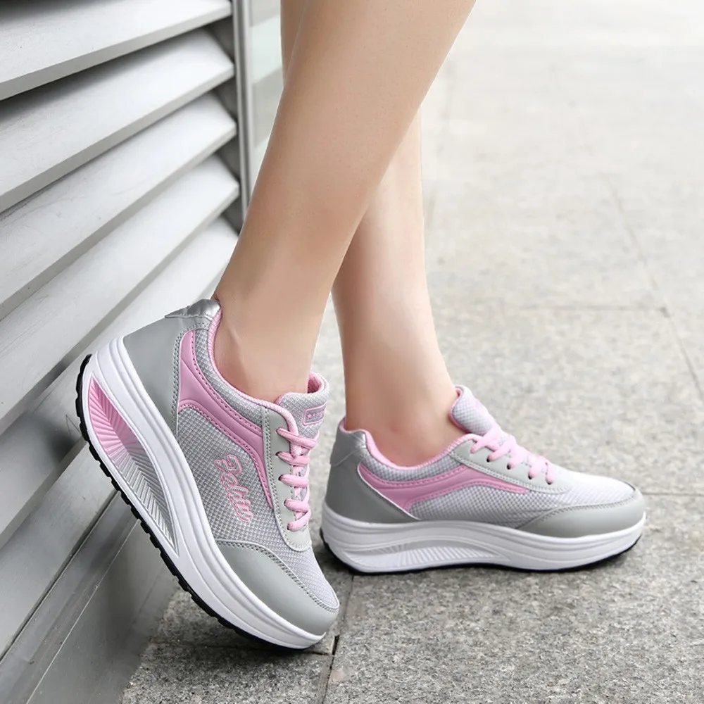 Closeout Zapatillas de deporte transpirables para mujer, zapatos ligeros informales de malla, zapatillas vulcanizadas para correr y caminar, primavera 2021 wxQKMEDbKXk