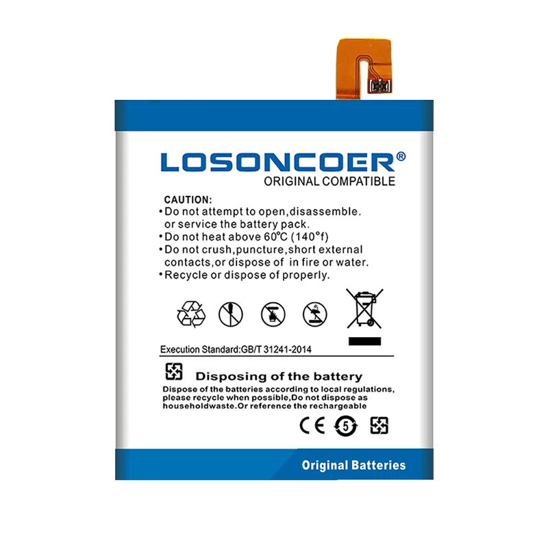 Аккумулятор LOSONCOER 4300 мАч LIS1554ERPC для Sony Xperia T2 Ultra Dual D5322 D5316 XM50H XM50T D5303 + номер