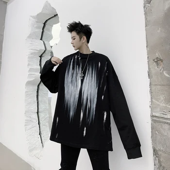 

2020 Spring New Men Irregular Graffiti Print High Street Hip Hop Loose Pullover Sweatshirt Male Streetwear Sweatshirt Outerwear