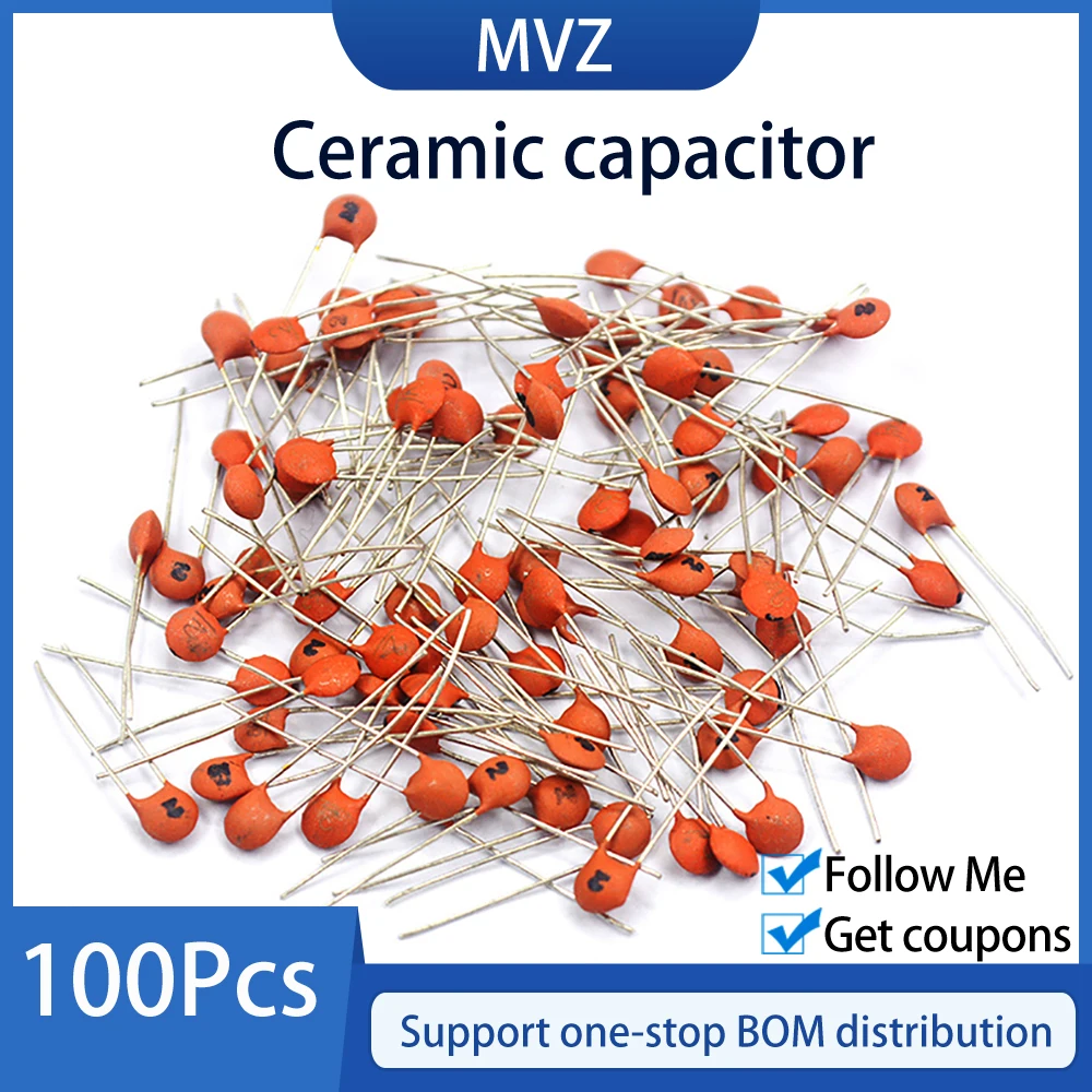 100pcs Ceramic capacitor 50V 1pF 2PF 3PF 4PF 5PF 6PF 7PF 8PF 9PF 10PF 12PF 15PF 18PF 20PF 22PF 24PF 27PF 30PF 33PF 39PF 40PF | Электронные