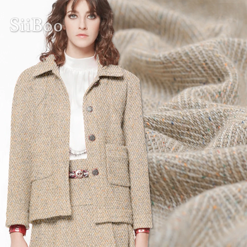 francia-style-khaki-a-spina-di-pesce-di-lana-abbigliamento-in-tessuto-per-il-cappotto-multi-color-dot-decorazione-di-lana-tissu-tecidos-stoffa-telas-filato-sp5592